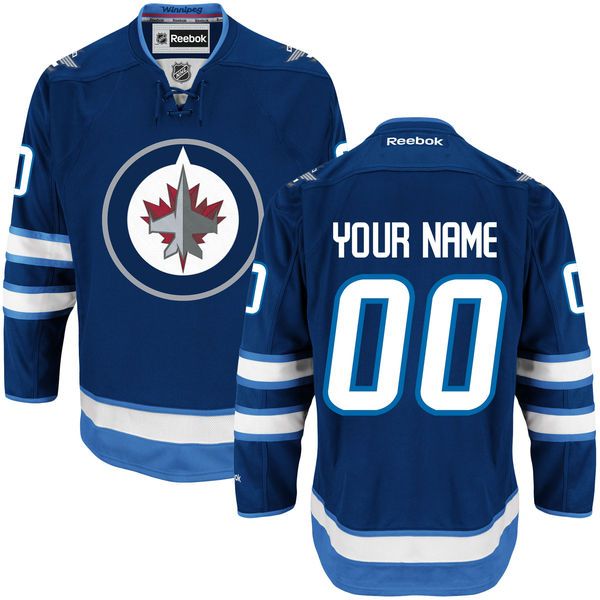 Winnipeg Jets Reebok NHL Custom Premier Home NHL Jersey - Navy Blue